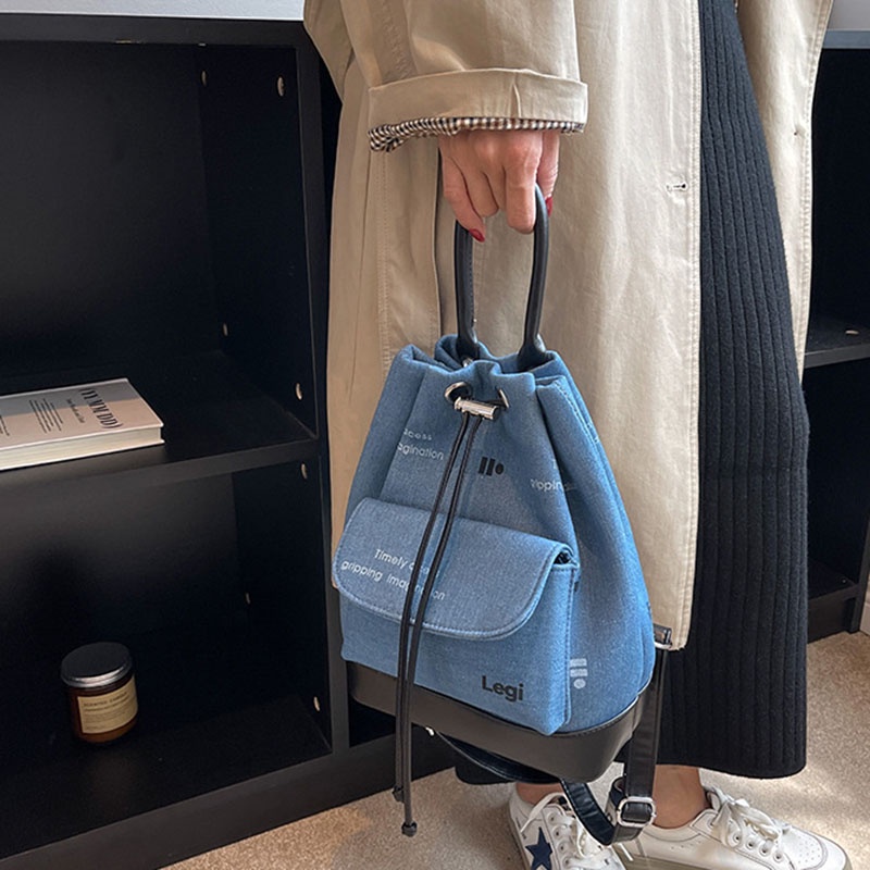 Ba Lô denim Đa Năng Thời Trang Dành Cho Nữ