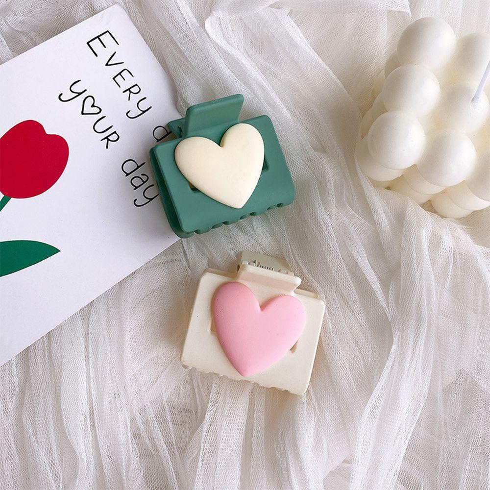 Kẹp Tóc Hình Trái Tim Phong Cách Hàn Quốc Xinh Xắn Cho Nữ