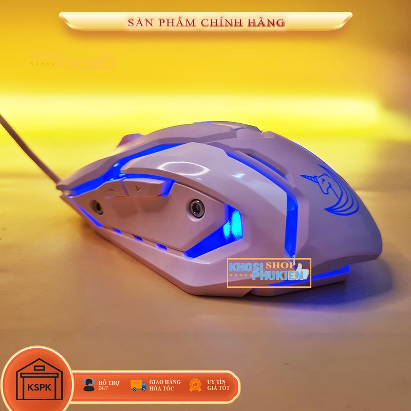Chuột máy tính màu hồng hình unicorn dùng cho PC – Laptop Siêu cute đáng yêu