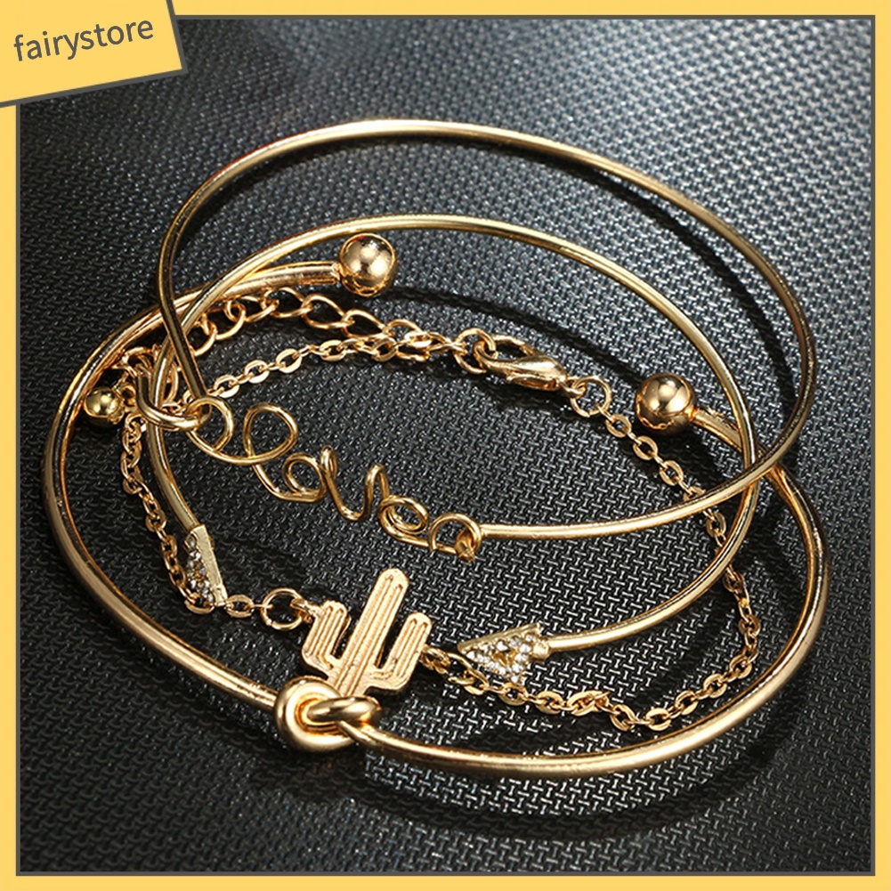 Bộ 4 vòng đeo tay kiểu dáng đa dạng thời trang