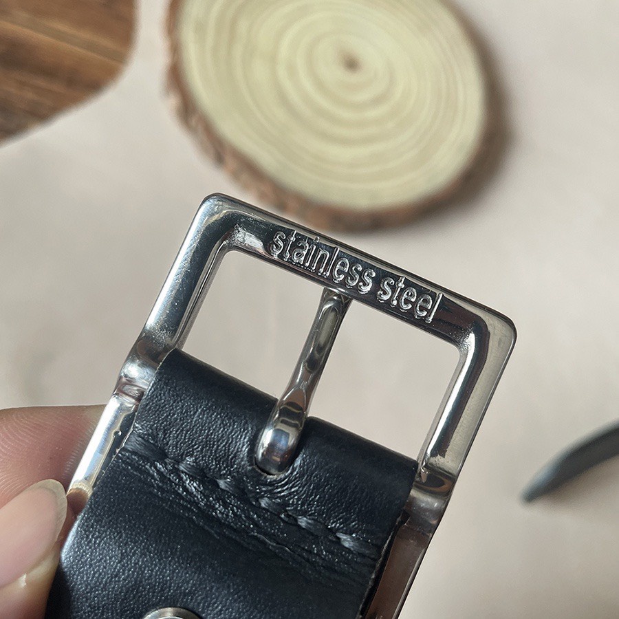 Thắt lưng nam da bò cao cấp 3.5cm thắt lưng dây nịt nam TM830 khoá thép không gỉ