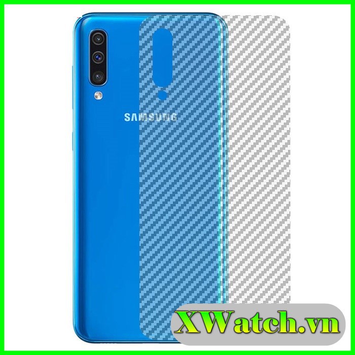 Miếng Dán Lưng Cacbon Samsung Galaxy A32 4G 5G A52 A72 A12 A02S chống bám vân tay