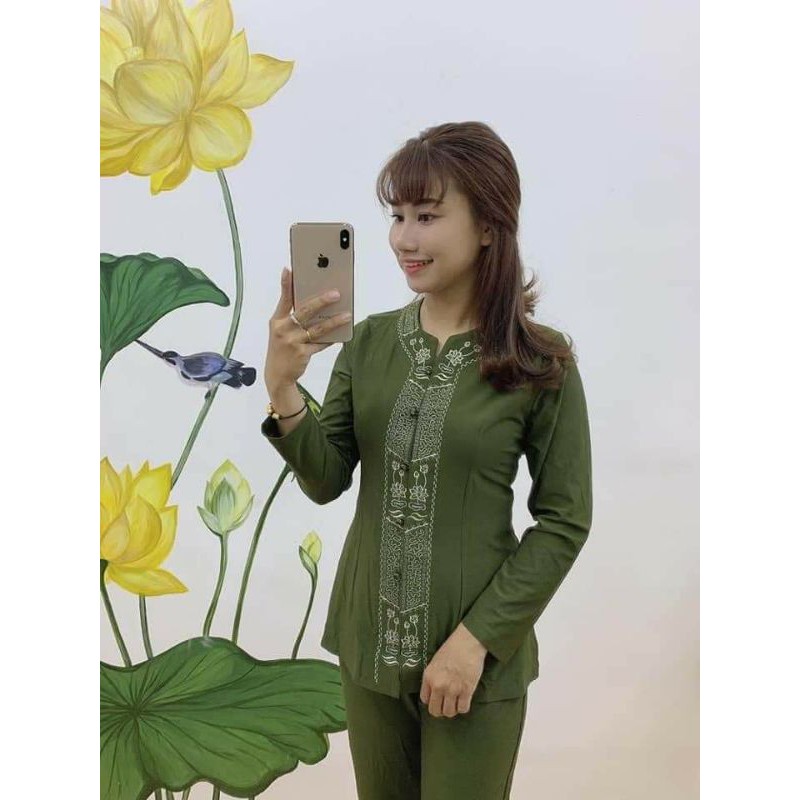 Đồ Lam Đi Chùa- Mẫu Thun Lắc Khóa - Hàng Cao Cấp Loại 1