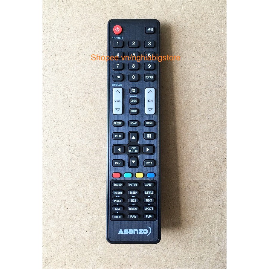 Remote Điều Khiển Tivi ASANZO, Internet Smart TV Home Menu