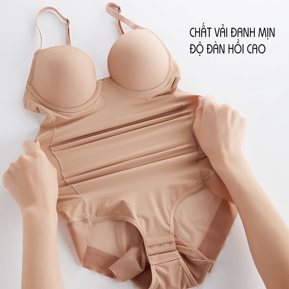 Bộ Đồ Lót Bodysuit Định Hình Cơ Thể- Gen Bụng Nâng Ngực Làm Gọn Mỡ Lưng D509
