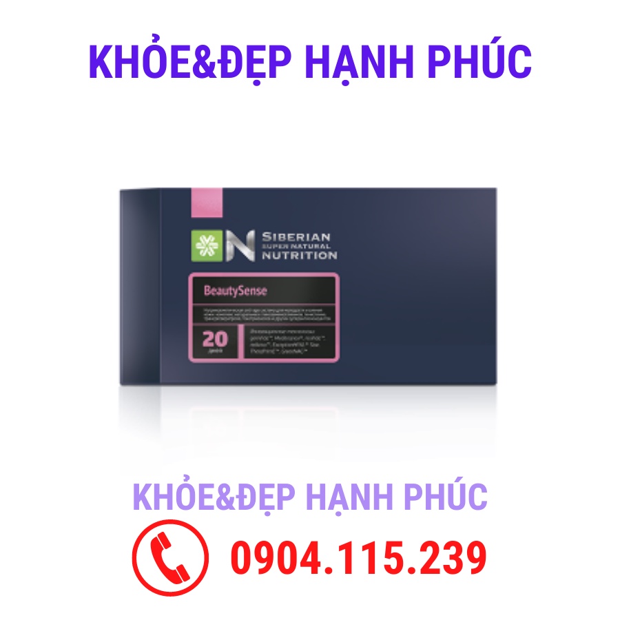 [ Beauty sense siêu làm đẹp ] Thực phẩm bảo vệ sức khỏe Siberian Super Natural Nutrition. BeautySense – 20 túi/hộp 3 viê