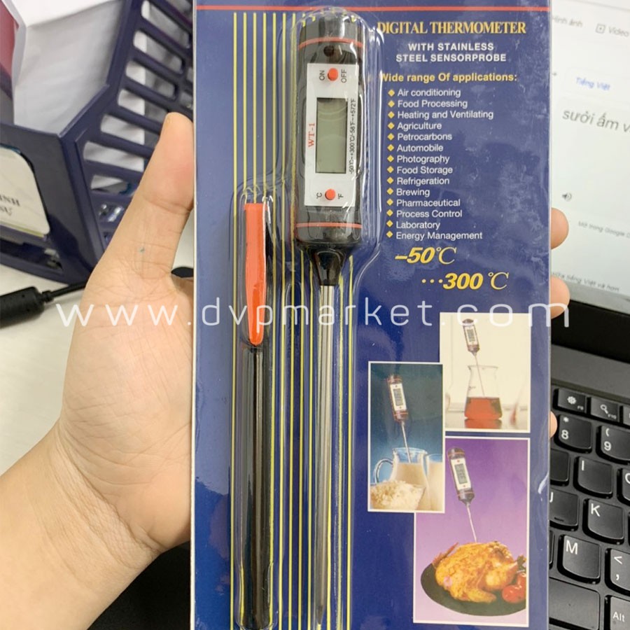 Nhiệt kế kẹo đo thực phẩm, nhiệt kế que đo nhiệt độ chất lỏng - Đại Vạn Phát