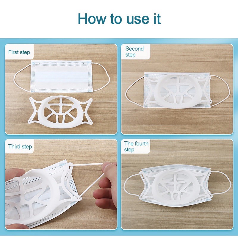 Giá đỡ khẩu trang silicon/ nhựa PE cao cấp chống lem son, hấp hơi khi đeo kính | BigBuy360 - bigbuy360.vn