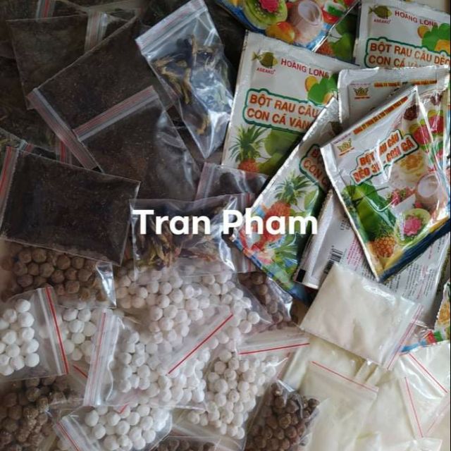 Set trà sữa THÁI XANH, HỒNG TRÀ, HOA ĐẬU BIẾC, TRÀ SỮA TRÂN CHÂU ĐƯỜNG ĐEN