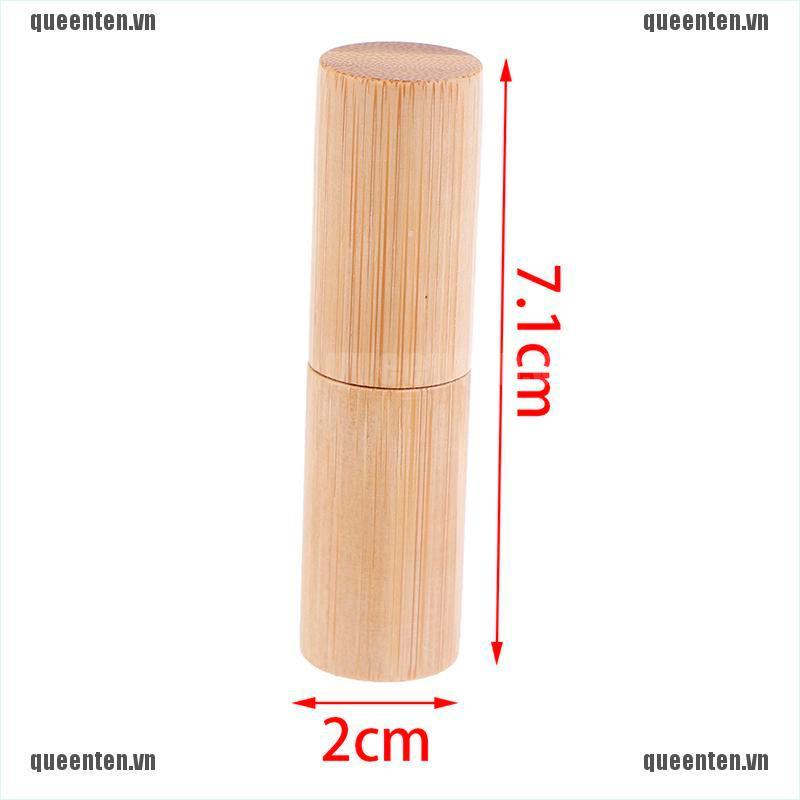 4G Bamboo Lipstick Tube Top Grade Lip Balm Sub Package DIY Empty Lip Container QUVN