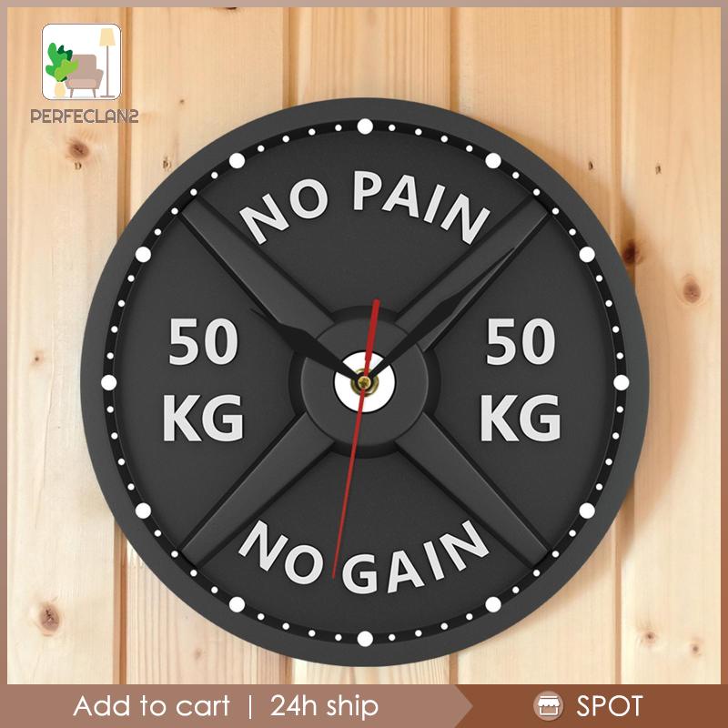 Đồng Hồ Treo Tường Hình Quả Tạ Phong Cách Tối Giản Hiện Đại Thích Hợp Làm Quà Tặng Cho Người Tập Gym