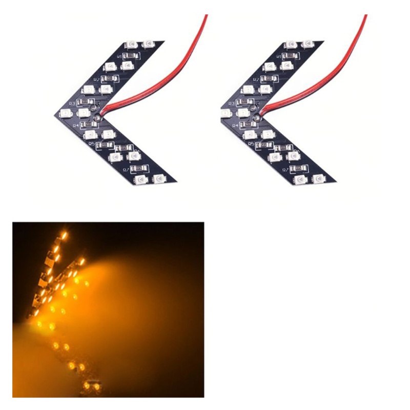 Set 2 Đèn LED Nhấp Nháy Báo Tín Hiệu Rẽ Gắn Gương Chiếu Hậu Xe Hơi