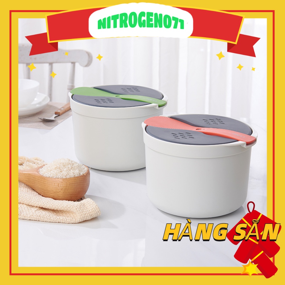 Nitrogen071 Nồi nấu cơm đa năng có thể sử dụng trong lò vi sóng