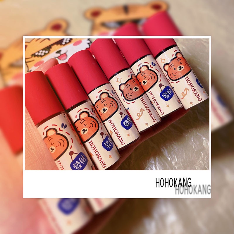 Son Dưỡng Môi Chống Thấm Nước Lên Màu Nhanh Thiết Kế Hình Chú Hổ Dễ Thương