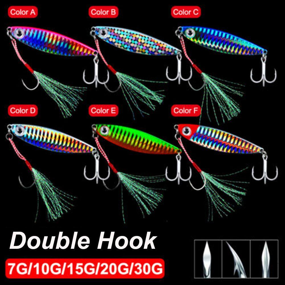 MUVAKO Mồi Câu Cá Giả Bằng Kim Loại Lông Vũ Nhiều Màu Sắc 7g-30g