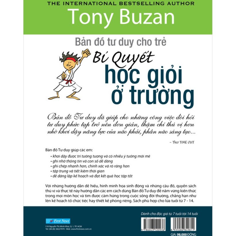Sách First News - Bản Đồ Tư Duy Cho Trẻ Thông Minh - Bí Quyết Học Giỏi Ở Trường
