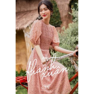 váy nhún ngực xoè đuôi cá olv hồng hoa nhí midi libe hoivu pass kido bleubird nakedbyv ruchan lenclothings thanh lý pass