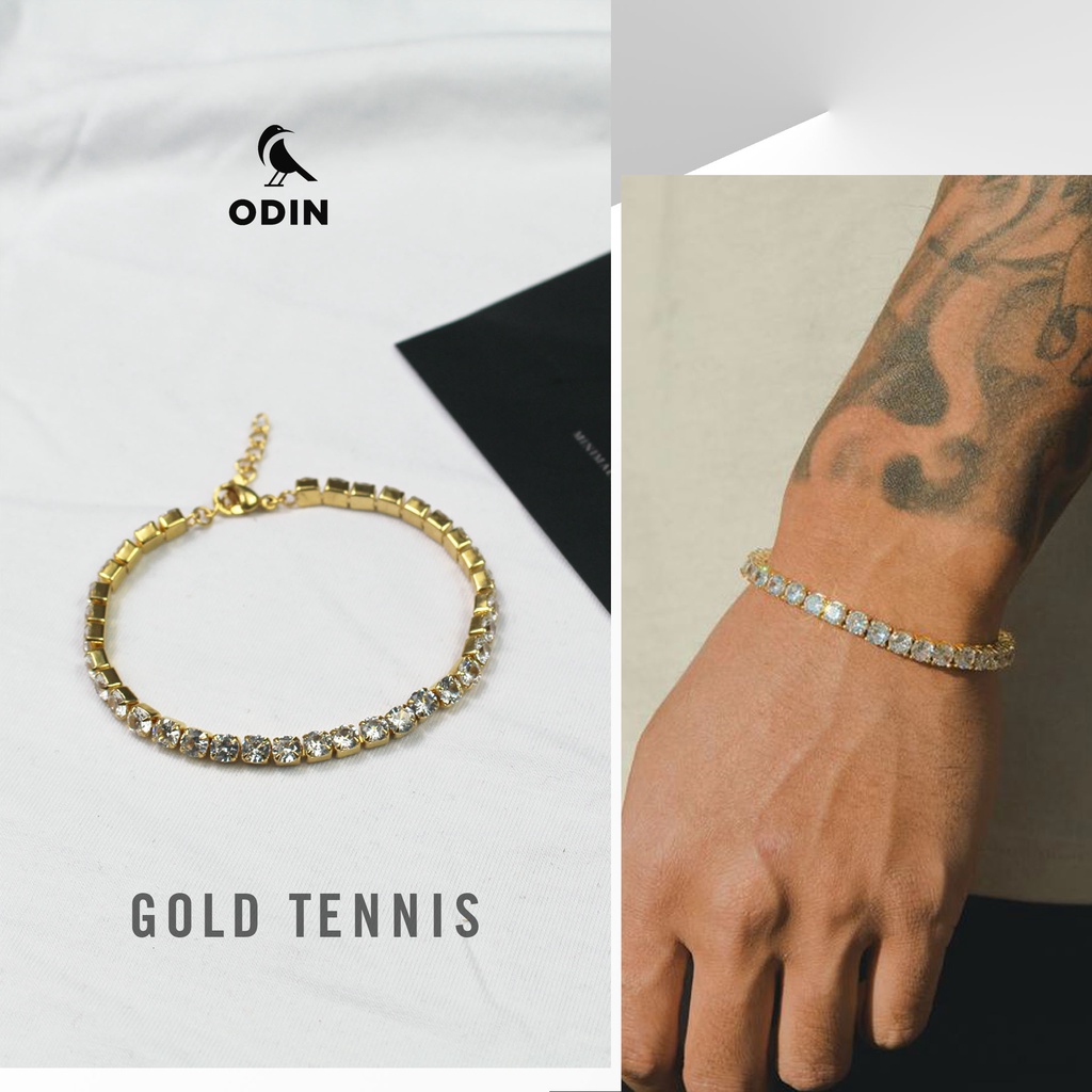 Vòng Tennis (Gold) đính đá nhân tạo - Ice Gold Tennis