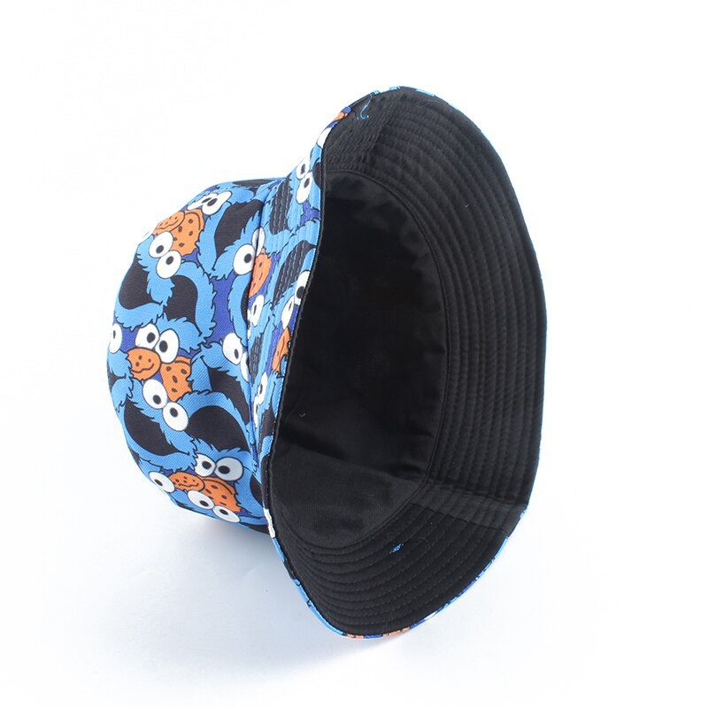 Nón bucket hai mặt in hình Sesame Street thời trang dành cho nam nữ
