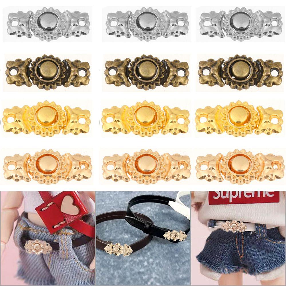 Set 1 4 Nút Thắt Lưng 15mm Bằng Kim Loại Dành Cho Búp Bê / Túi Xách /