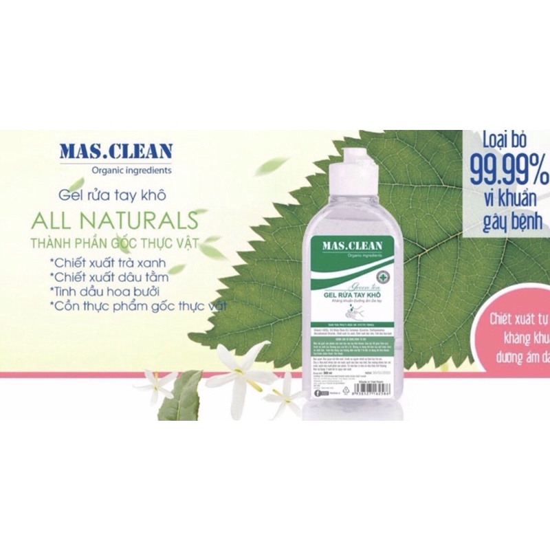 Gel rửa tay khô MAS.CLEAN ORGANIC 100ml | BigBuy360 - bigbuy360.vn