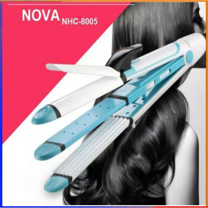 Máy uốn tóc Lược điện tạo kiểu tóc NOVA-8805 đa năng 4in1