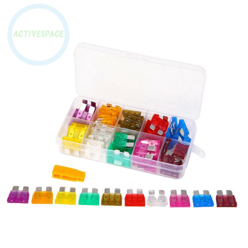 80pcs 12V Standard Blade Car Fuses 3A~40A Assorted Set + 1pc Puller Kit