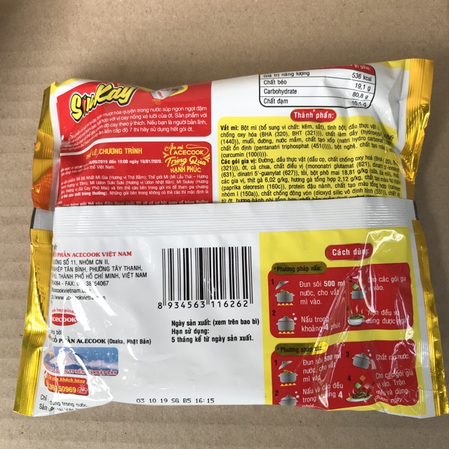 [128 g ] Gói Mỳ Nấu Trộn AceCook Siukay Hải Sản | BigBuy360 - bigbuy360.vn