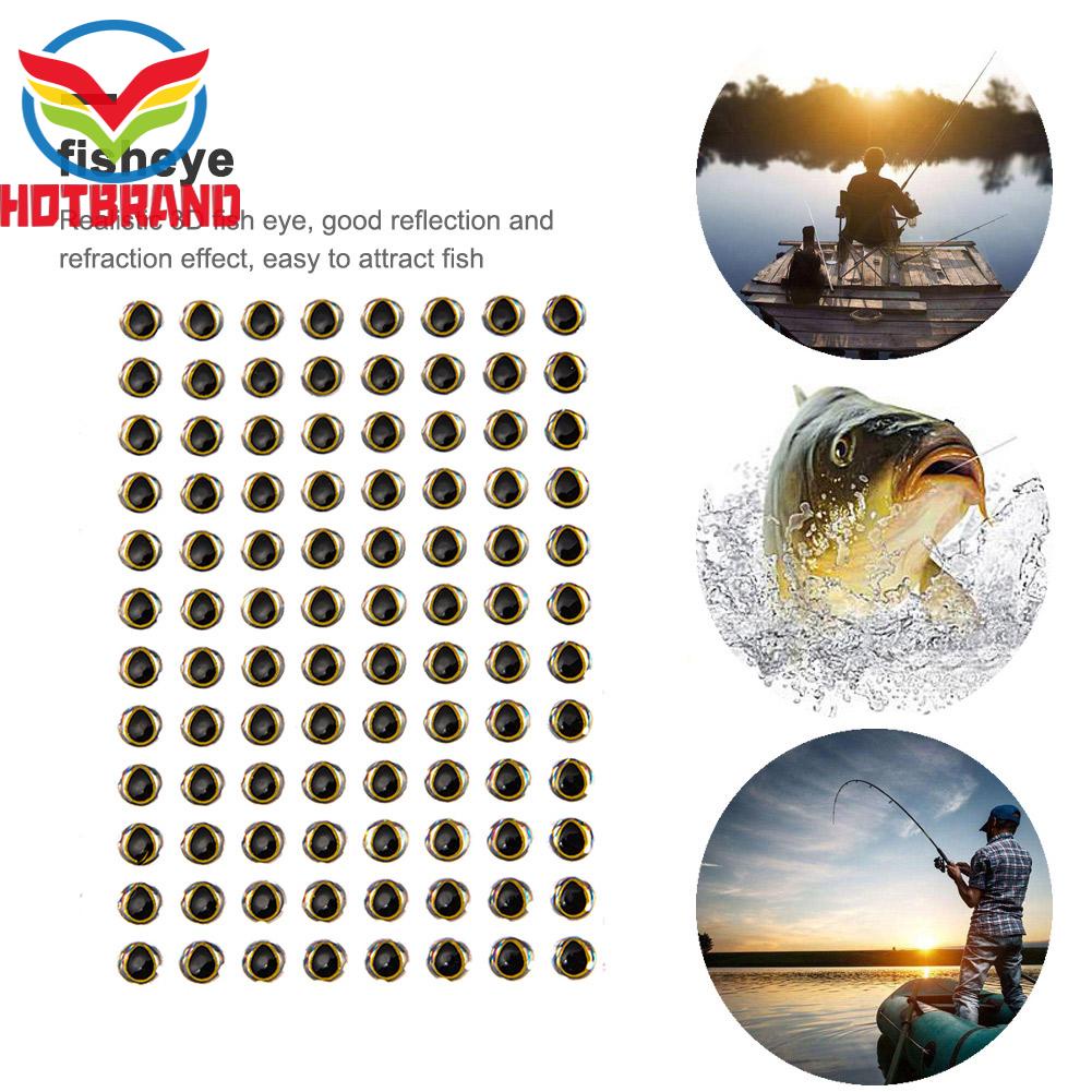 Set 100 Mắt Cá 3D Giả Dùng Để Câu Cá