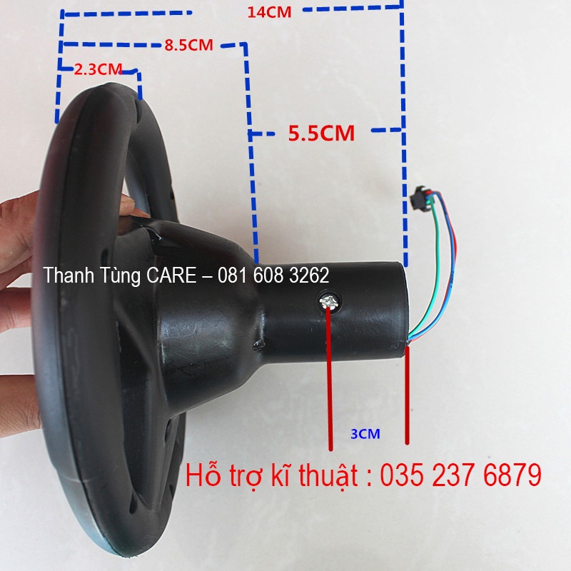 Tay lái đa năng Ô tô, Xe máy điện trẻ em có nút bấm còi nhạc - hàng chính hãng