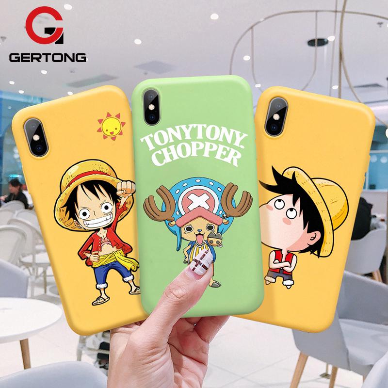 Ốp điện thoại in hình Luffy trong ONE PIECE/ Chopper cho iPhone 6 6s 7 8 Plus X XS XR XS Max
