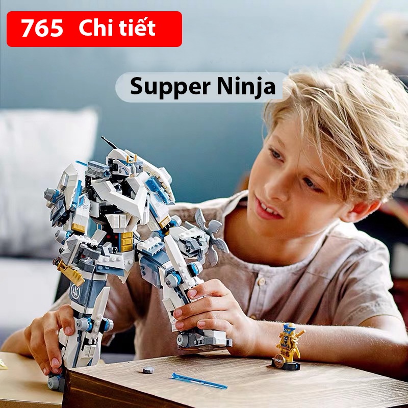 Đồ chơi lắp ráp Robot Supper Ninja với 765 Chi tiết nhựa ABS Cao cấp