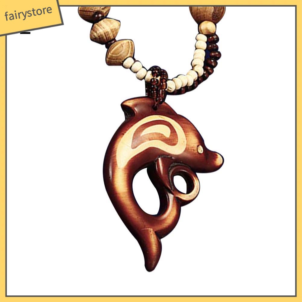 Dây Chuyền Mặt Gỗ Hình Động Vật / Cá / Voi / Cá Phong Cách Boho Dành Cho Nữ