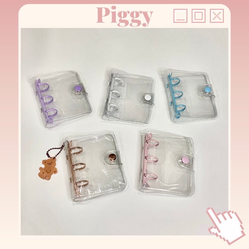 Bìa sổ còng mini binder đựng ảnh card + sheet PVC & giấy refill