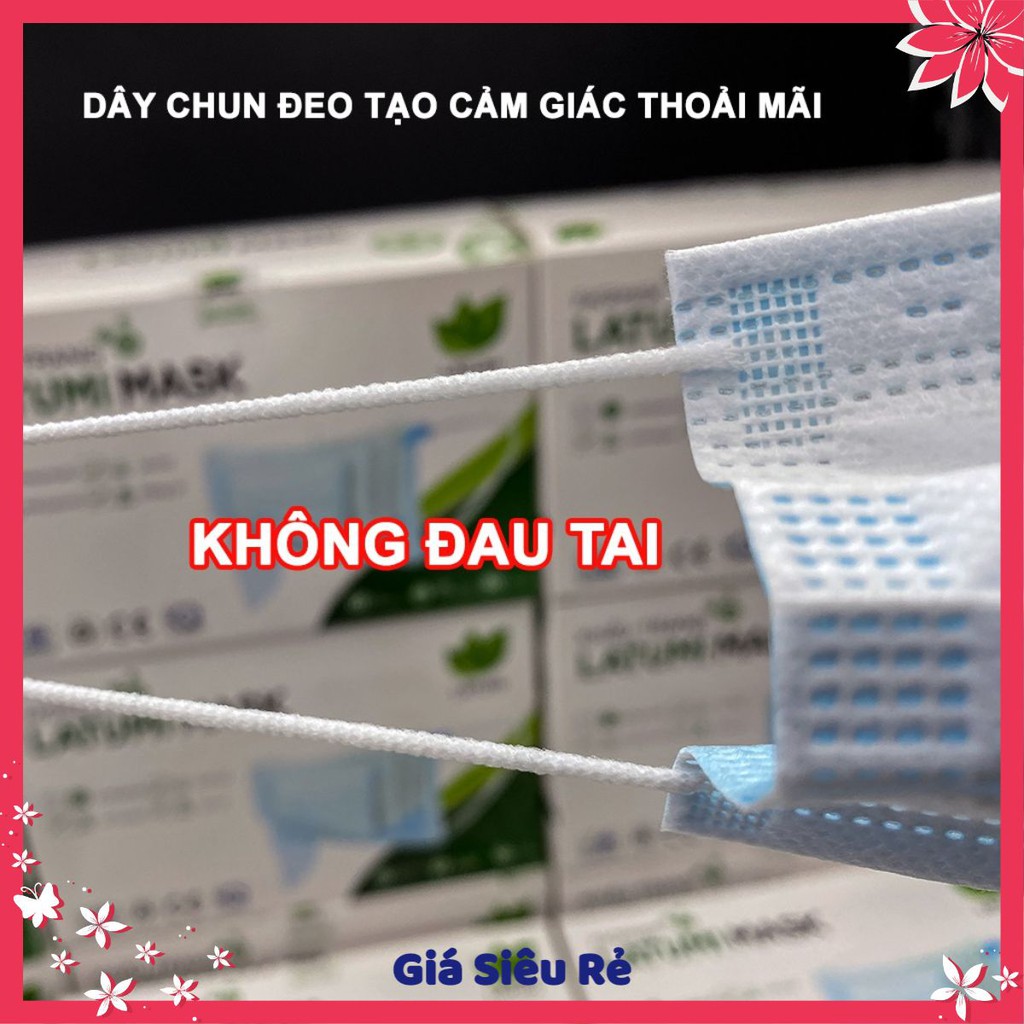 [COMBO 2 HỘP] Khẩu Trang Y Tế 4 Lớp Lọc Khuẩn 99% Cao Cấp LATUMI Phòng Chống Vi Khuẩn Qua Đường Hô Hấp yasopshop