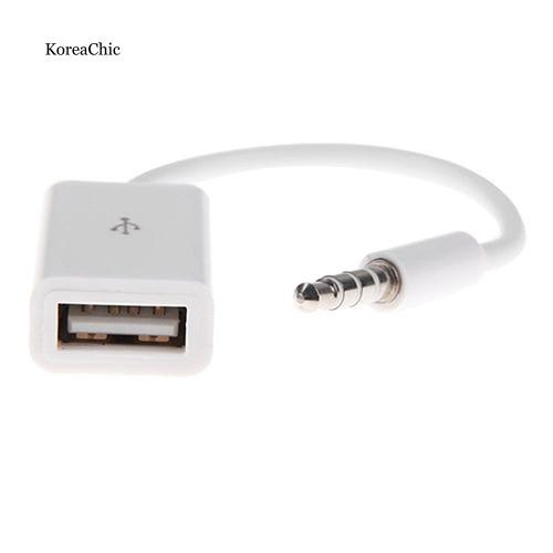 Giắc chuyển đổi từ MP3 3.5mm đầu cắm âm thanh AUX sang lỗ cắm USB 2.0