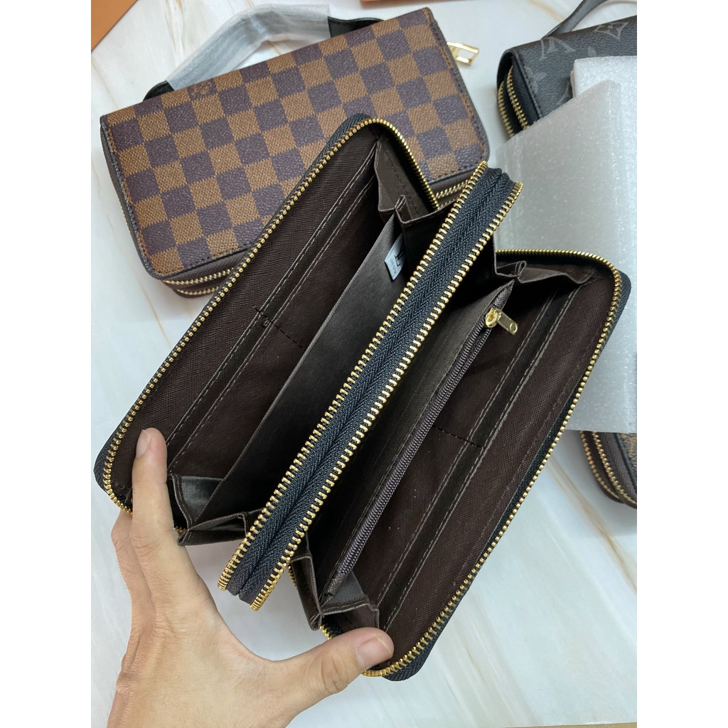 VÍ CLUTCH CẦM TAY VINKYSHOPTK LV ZIPPY KHOÁ ĐÔI FULLBOX