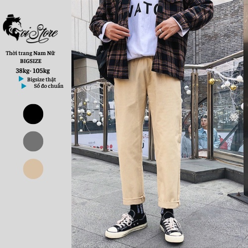 40-105kg Quần BAGGY KAKI Nam Nữ thời trang BIGSIZE Sói Store