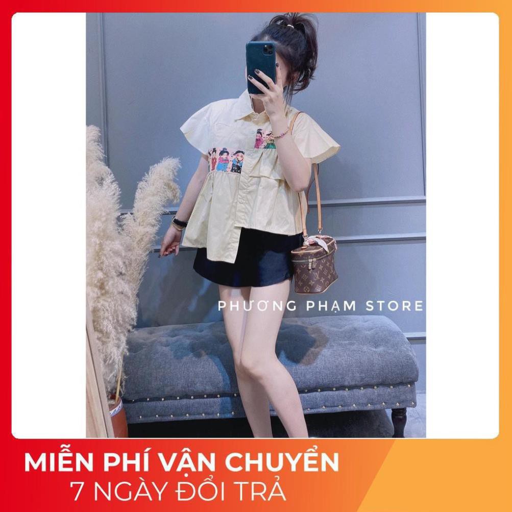[ 𝐅𝐑𝐄𝐄 𝐒𝐇𝐈𝐏 ] Set Áo Hoạt Hình Mix Quần Đùi