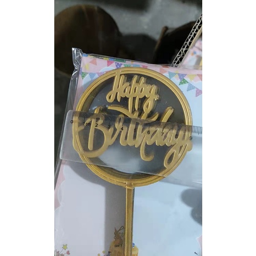 10 Cái / Gói 50 Phong Cách Acrylic ​Topper Trang Trí Bánh Kem Hình Chữ Happy Birthday