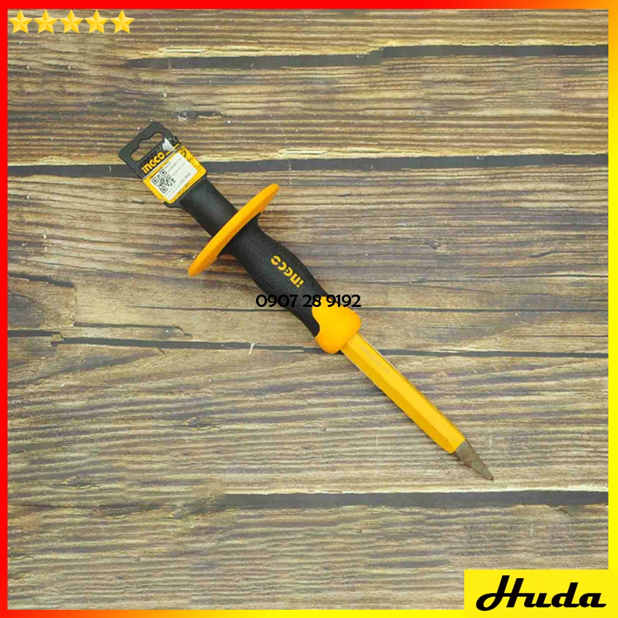 Đục bê tông đầu nhọn 4mm độ rộng tay cầm 16-19mm chiều dài 254-305mm Total Ingco chất liệu cứng cáp bền bỉ
