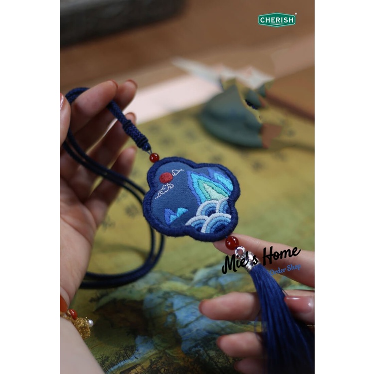 Bộ Kit tập thêu trang trí - DIY túi thơm THƯỢNG LỘ BÌNH AN - Tự làm Túi Thêu tay - MIE Handmade Shop