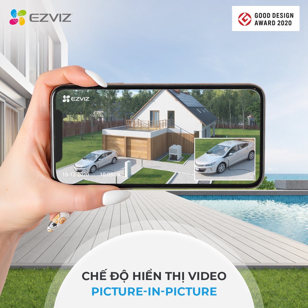 Camera Ngoài Trời Wifi 2MP EZVIZ C8PF 1080P Xoay 360, Ống kính kép,  Đàm thoại - Hàng chính hãng bảo hành 24 tháng