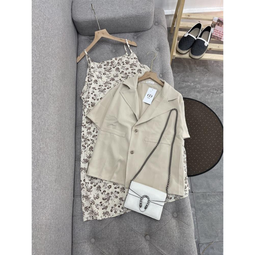 Sét Váy Nữ, Sét Váy Hoa Nhí 2 Dây Kèm Áo Vets Hot Trend Hàng QC Cao Cấp | BigBuy360 - bigbuy360.vn