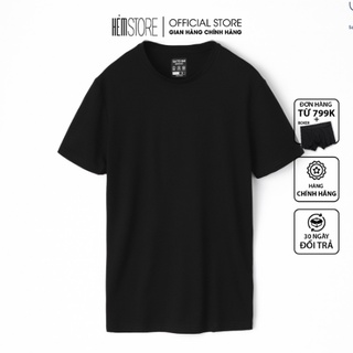 | Satoshi | Áo thun nam SATS42 trơn cổ tròn tay ngắn chất liệu cotton USA premium màu đen thấm hút mồ hôi tốt
