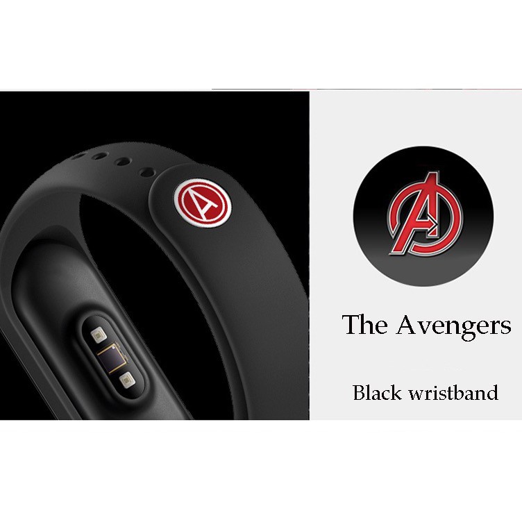 Nút gài dây đeo thay thế cho Xiaomi Mi Band 3 / Miband 4 hoạ tiết siêu anh hùng Avengers