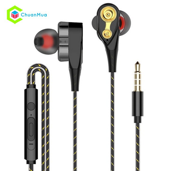 Tai nghe điện thoại jack 3.5 cao cấp Bass Stereo chống ốn khi chơi game, nghe nhạc thích hợp các dòng điện thoại