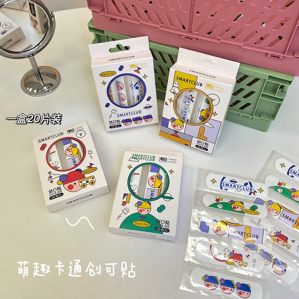 Băng cá nhân Urgo -1 set 20 miếng ,băng gâu, băng cá nhân cute, miếng dán vết thương ngoài da hoạt hình siêu đáng yêu