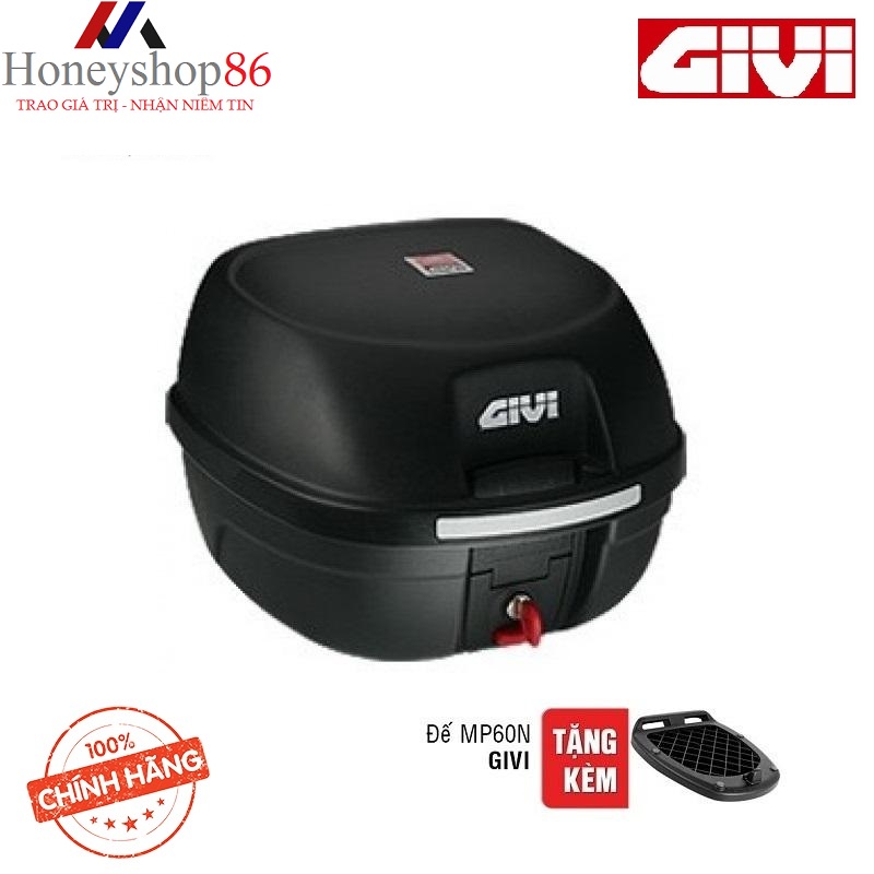 Thùng Đựng Đồ Xe Máy Givi E26N Monolock 26 Lít Tặng đế đệm Hàng chính hãng HONEYSHOP86