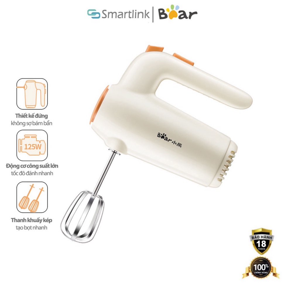 Máy Đánh Trứng Cầm Tay Bear DDQ-B01K1 - Hàng Chính Hãng - Bảo hành 12 Tháng